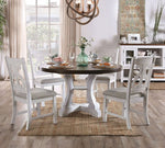 Auletta Distressed White/Dark Oak Wood Server