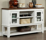 Auletta Distressed White/Dark Oak Wood Server