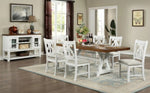 Auletta White/Dark Oak Wood Dining Table