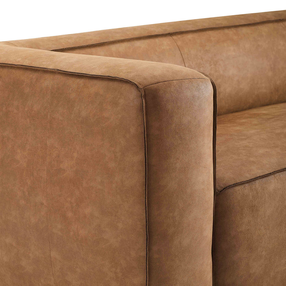 Aurora Brown Leather Blend Sofa (Oversized)