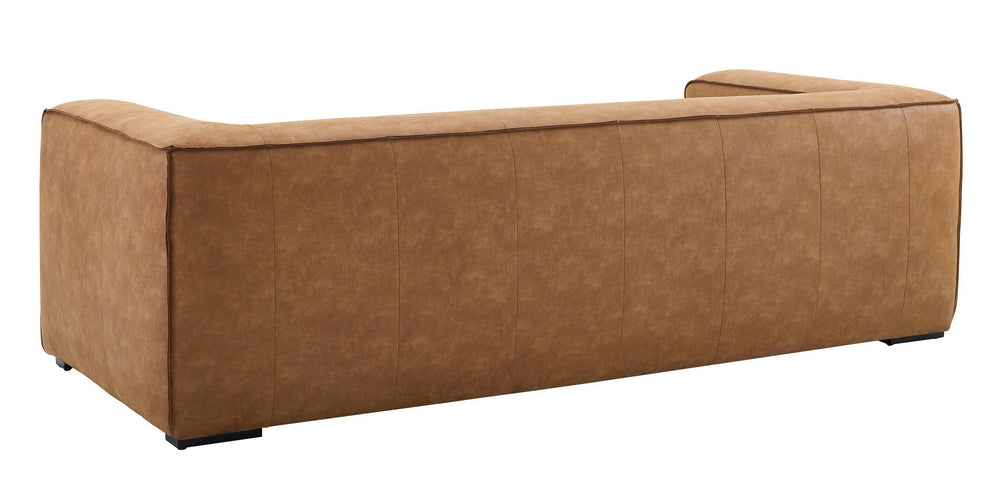 Aurora Brown Leather Blend Sofa (Oversized)