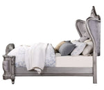 Ausonia Antique Platinum Wood/Velvet Queen Bed