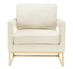 Avery Cream Velvet Accent Chair