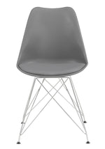 Aviana 2 Grey Plastic/Chrome Finish Metal Side Chairs