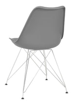 Aviana 2 Grey Plastic/Chrome Finish Metal Side Chairs