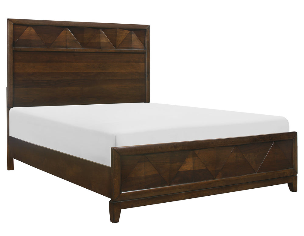 Aziel Walnut Wood Cal King Bed