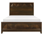 Aziel Walnut Wood Cal King Bed