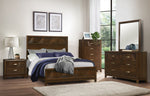 Aziel Walnut Wood Cal King Bed