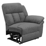 Bahrain 3-Pc Charcoal Chenille Manual Recliner Loveseat