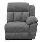 Bahrain 3-Pc Charcoal Chenille Power Recliner Loveseat