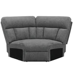 Bahrain 6-Pc Charcoal Chenille Manual Recliner Sectional