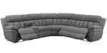 Bahrain 6-Pc Charcoal Chenille Power Recliner Sectional