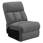 Bahrain 6-Pc Charcoal Chenille Power Recliner Sectional