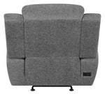 Bahrain Charcoal Chenille Power Glider Recliner