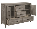 Bainbridge Weathered Gray Wood 4-Drawer Server