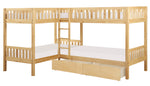 Bartly Natural Pine Quadruple Twin Bunk Bed w/ Storage