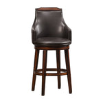 Bayshore 2 Medium Walnut Swivel Pub Height Chairs