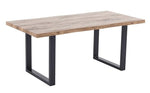 Bazely 6-Pc Natural/Grey Dining Table Set