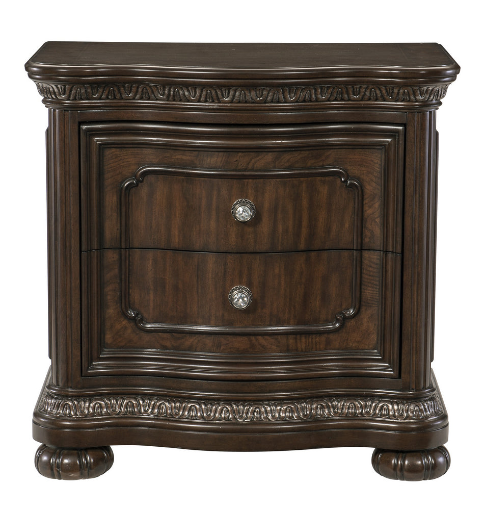 Beddington Dark Cherry Wood Nightstand