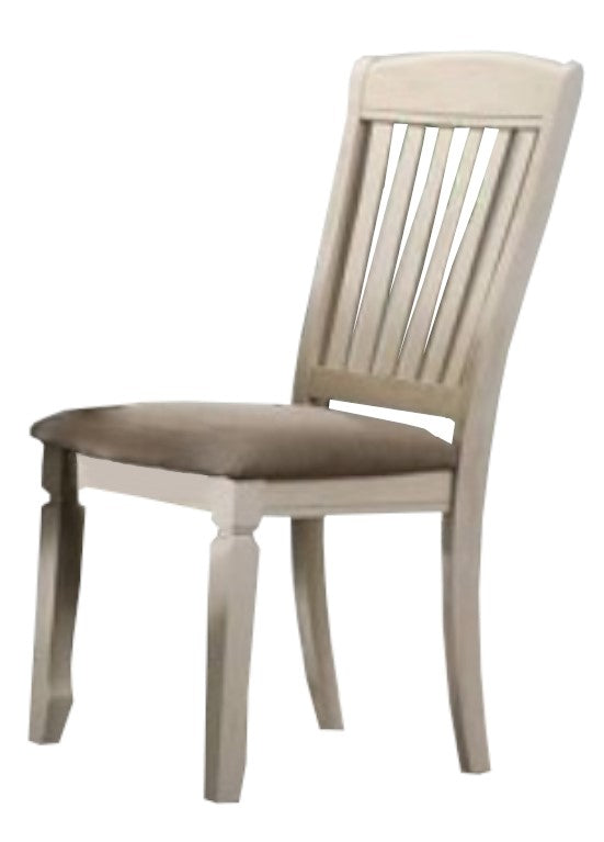 Belle 2 Oak Cream Fabric/Wood Side Chairs