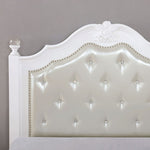 Belva Pearl White/White Wood Full Bed