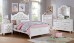 Belva Pearl White/White Wood Twin Bed