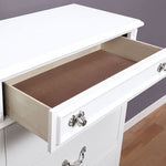 Belva White Wood 5-Drawer Chest