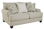 Asanti Fog Fabric Loveseat