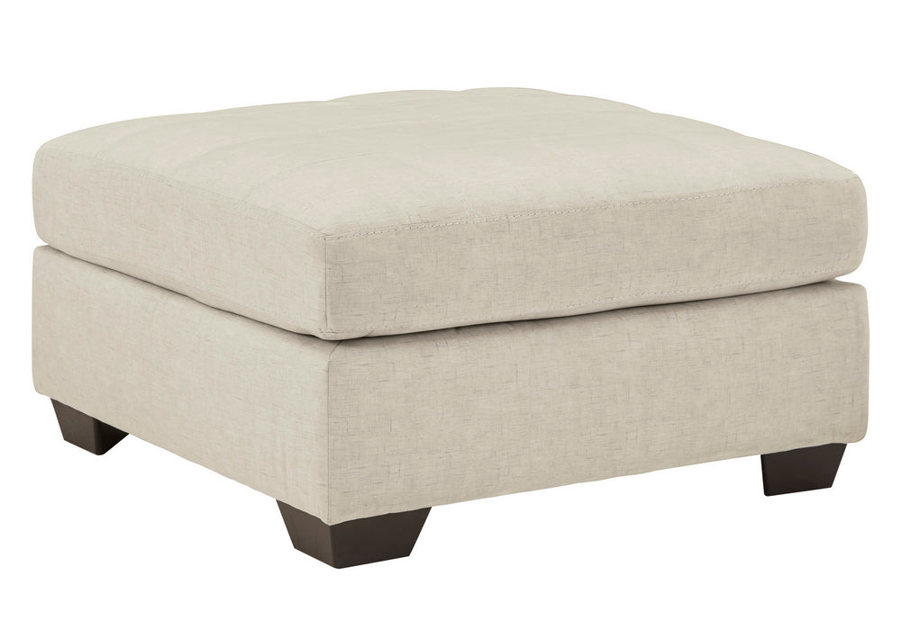 Falkirk Parchment Fabric Oversized Accent Ottoman