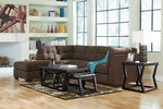 Maier 2-Pc Walnut Fabric LAF Sectional Sofa