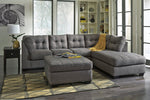 Maier Charcoal Fabric Oversized Accent Ottoman