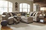 Pantomine 4-Pc Driftwood Fabric Sectional with Armless Loveseat & LAF Chaise