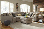 Pantomine 4-Pc Driftwood Fabric Sectional with Armless Loveseat & LAF Cuddler