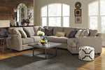 Pantomine 4-Pc Driftwood Fabric Sectional with Armless Loveseat & RAF Cuddler