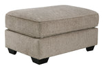 Pantomine Driftwood Fabric Oversized Accent Ottoman