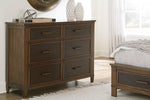 Wyattfield Two-Tone Wood 6-Drawer Dresser