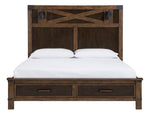 Wyattfield Two-Tone Wood King Storage Bed