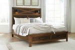 Wyattfield Two-Tone Wood King Storage Bed