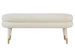 Betty Glam Cream Velvet Bench