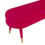 Betty Glam Pink Velvet Bench