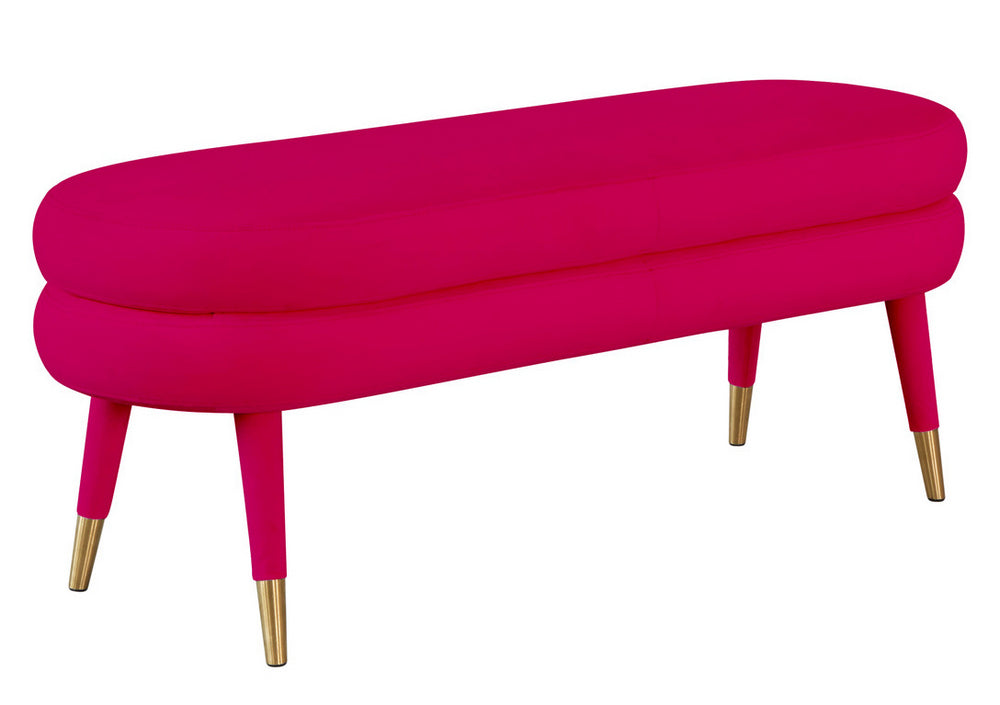 Betty Glam Pink Velvet Bench