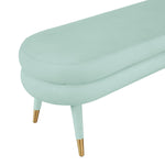 Betty Glam Sea Foam Green Velvet Bench