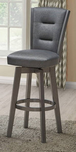 Biddy 2 Glitter Grey Faux Leather Bar Chairs