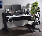 Bigga Black & White Wood/Metal 2-Drawer Gaming Table