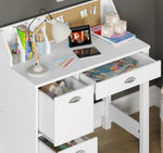 Billie White Wood 3-Drawer Writing Desk with Bulletin Board