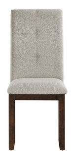 Binghampton 2 Moonstone Fabric/Cherry Wood Side Chairs