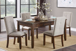 Binghampton 2 Moonstone Fabric/Cherry Wood Side Chairs