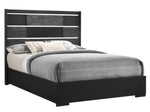 Blacktoft Contemporary 5-Pc Black Wood Queen Panel Bedroom Set