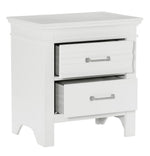 Blaire White Wood 2-Drawer Nightstand