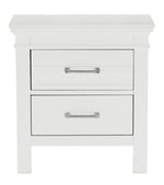 Blaire White Wood 2-Drawer Nightstand